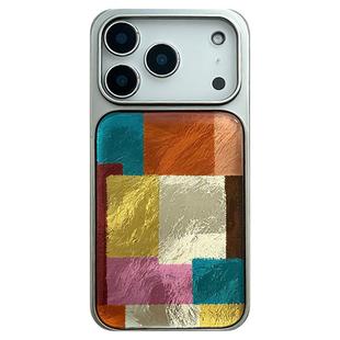 由里公园ins秋冬设计感复古彩色羽纱拼接17适用17pro苹果17ProMax手机壳iPhone16全包14新款16Promax保护套女