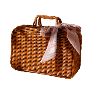 伴手礼盒高级生日礼物盒创意礼盒包装空盒子仪式感藤编结婚送伴娘