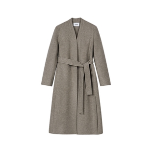 【0压系列】LESS冬季睡袍式毛呢外套女无领羊毛毛呢大衣2O0810210