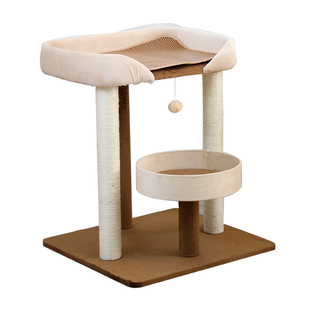 猫爬架猫窝猫树一体多层实木剑麻猫抓柱猫爬高玩具太空舱猫咪用品