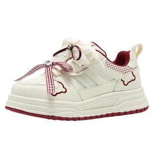 TATA童鞋儿童运动鞋透气软底休闲板鞋2026春季新款蝴蝶结女款鞋子