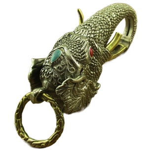 黄铜白铜大象弹簧汽车钥匙扣挂件吉祥如意腰饰箱包背包饰品快挂扣