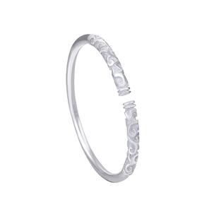 香港正生纯银9999足银手镯男紧箍咒银手镯女纯银个性民族风金箍棒