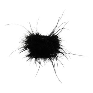 高马尾羽毛抓夹小号高级感毛毛半扎发发夹女后脑勺2025新款鲨鱼夹