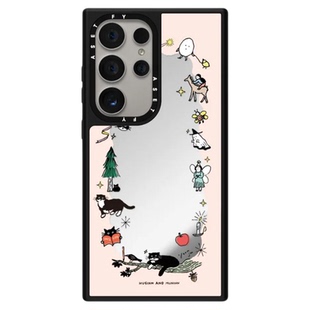 小黑猫系列手机壳磁吸magsafe镜面防摔保护套适用于三星Galaxy S25ultra/S25/S24/S23ultra可爱个性创意