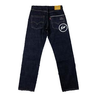 Fenom藤原浩白闪金牌赤耳原牛直筒宽松15oz重磅厚料水洗原浆牛仔