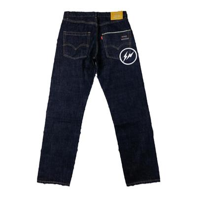 赤耳丹宁牛仔裤闪电水洗原浆