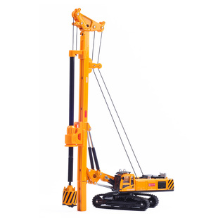 正品凯迪威合金工程车模型仿真1:64打桩机旋转挖机成槽机金属玩具