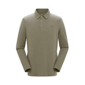 伯希和户外速干T恤男吸汗透气长袖翻领POLO衫运动轻薄T恤休闲上衣