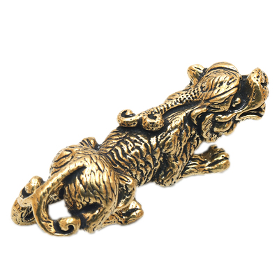 黄铜实心貔貅天禄手把件