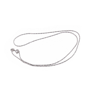 S925纯银镀白金珠子蛇骨项链单链裸连DIY简约百搭女链闪珠链子