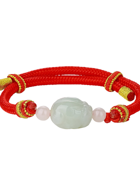 天然和田玉白玉貔貅手链女款