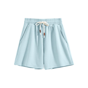 KHV真维斯三分裤短裤夏季2026新款女a字高腰显瘦运动阔腿裤休闲裤