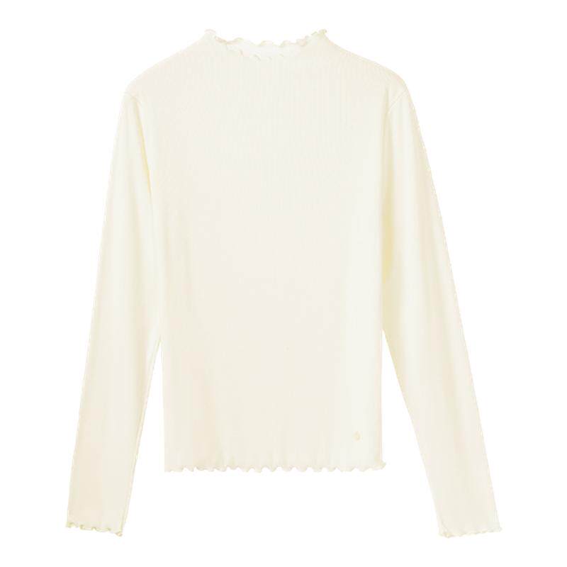 虞书欣款ubras蚕丝小高领肌底衣含羊毛保暖上衣秋衣中领打底