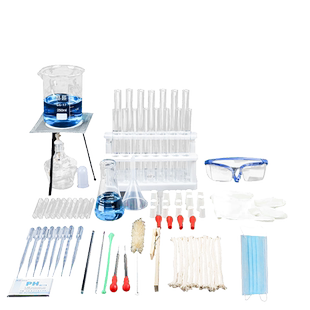 酒精灯加热套装学生实验室烧杯实验器材石棉网玻璃棒试管烧杯三脚架搅拌棒套具加热架器皿容器实验用化学仪器
