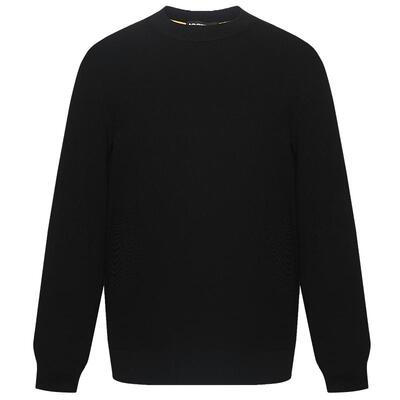 利郎官方长绒棉耐洗纯色圆领毛衫