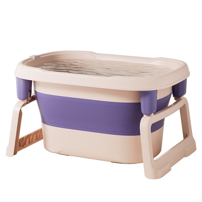 英氏婴儿游泳桶家用宝宝洗澡盆儿童大号折叠洗澡桶泡澡桶浴桶浴盆
