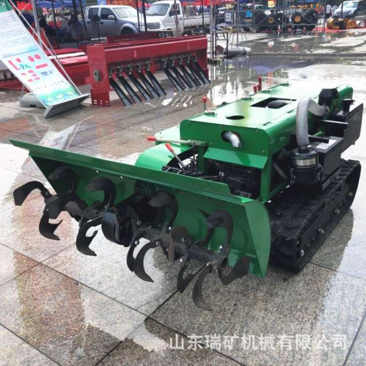 履带式微耕机田园管理机小型开沟施肥耕地机旋耕机开沟施肥回填机