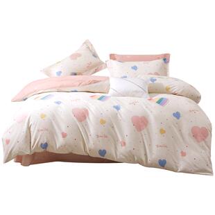 富丽真金纯棉四件套全棉被套床单卡通三件套四季床上用品套件可心