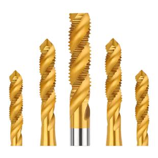 进口含钴加硬镀钛螺旋丝攻M1.6M2M3M4M5M6M7M8M10M12机用先端丝锥