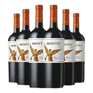 MONTES蒙特斯智利原装原瓶进口金天使精选梅洛干红葡萄酒整箱送礼