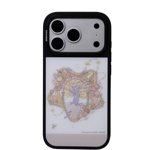 POPOCASE原创恋秋磨砂浮雕手机壳小众设计黑框不发黄适用苹果手机壳17promax1415pro16promax带挂绳孔保护套