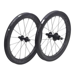 SILVEROCK碳纤维轮组16寸349小布外7速V刹轮圈T/P Line轮对圈刹