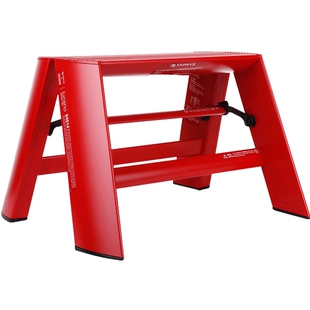利快长谷川单层梯凳多功能彩色家用铝合金梯子折叠双侧梯多色可选
