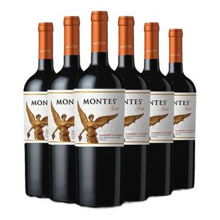 整箱 蒙特斯酒庄金天使赤霞珠葡萄酒750ml*6瓶 智利原瓶进口红酒