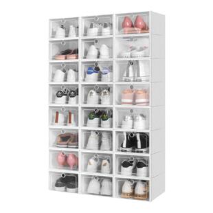 鞋子收纳透明收纳鞋盒简易塑料鞋柜防尘防氧化鞋盒多层可折叠鞋架