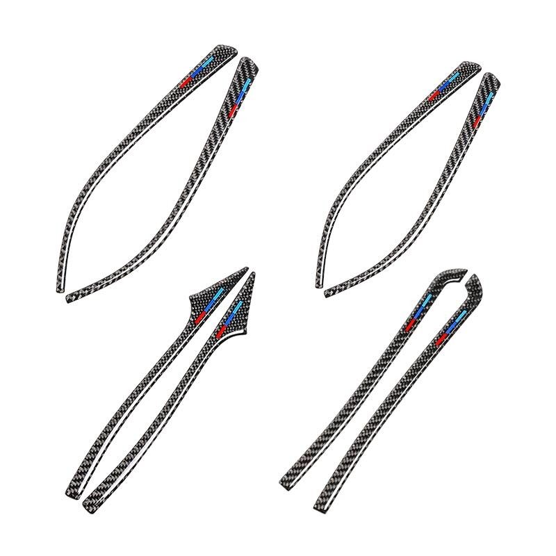 适用宝马3系5系X1X3X4X5X6改装碳纤维后视镜防撞条防刮贴装饰车贴