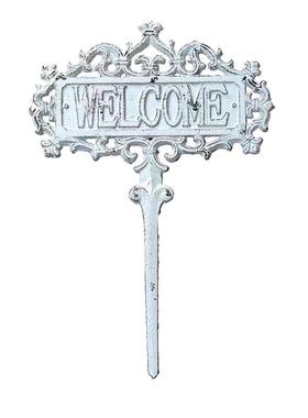 实心铸铁welcome花插装饰插件