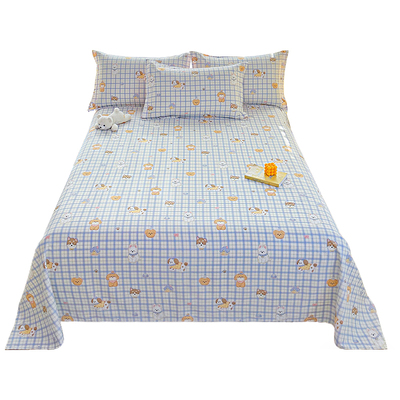 全棉卡通床单三件套学生宿舍