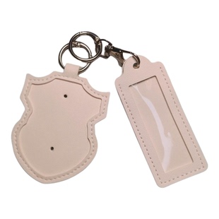 消防卡通公仔蓝朋友胸牌保护套挂件书包小挂件姓名牌套钥匙扣定做