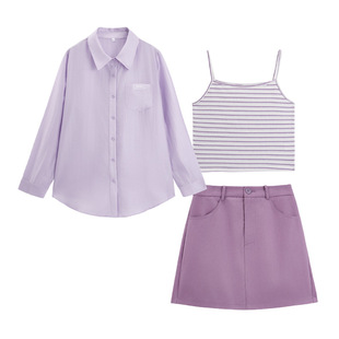 IEF/爱依服【微胖】大码一整套ootd穿搭套装2026春夏新款三件套裙