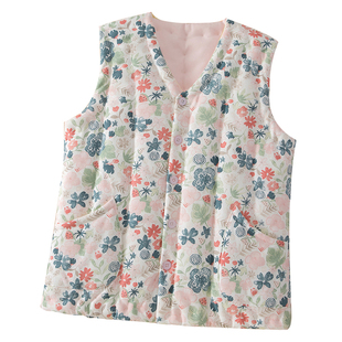 女士纯棉花手工内胆马甲秋冬加厚保暖背心坎肩大人内外穿贴身马夹