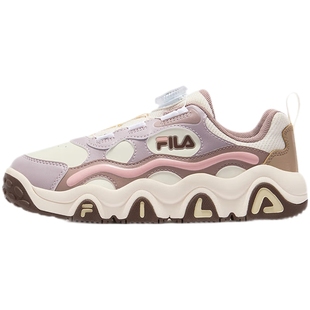 FILA斐乐儿童童鞋运动鞋子2025冬新款男女中大童跑鞋旋钮扣篮球鞋