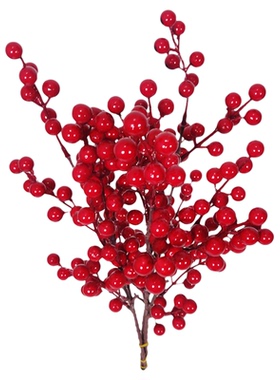 福桶插花发财果红果新年装饰品