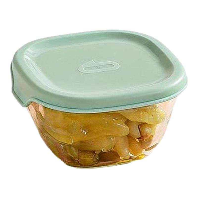 咸菜盒玻璃保鲜盒家用食品级装榨菜泡菜专用迷你带盖便携小密封盒