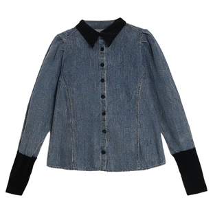 利达NEW DADADA【温婉可人】巨好看牛仔衬衫女高级感轻奢减龄洋气