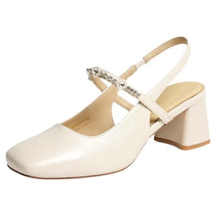 红蜻蜓包头凉鞋女2026春夏季新款女鞋粗跟通勤高跟鞋气质后空单鞋