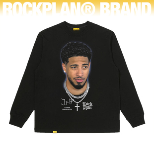 【哈利伯顿合集】摇滚计划球星美式t恤篮球运动长袖秋冬男款纯棉