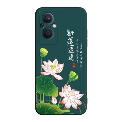 皑晨适用于oppoa96手机壳pfum10新款5g国风0pp0a96全包防摔opoa96彩绘软壳oppa96网红个性保护套opa96个性男