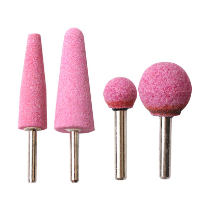 伞形砂轮磨头异形球形梯形倒锥形加长杆火石仔6mm柄抛光打磨6*100