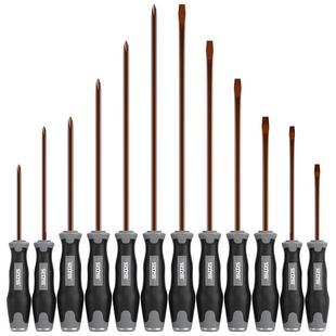 安立信穿心敲击螺丝刀一字十字批工业级加长起子超硬改锥梅花工具