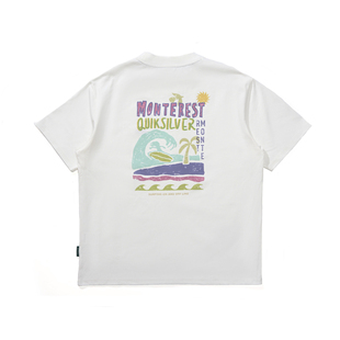 Monterest X Quiksilver联名 5A抗菌吸湿速干凉感冲浪印花短袖T恤