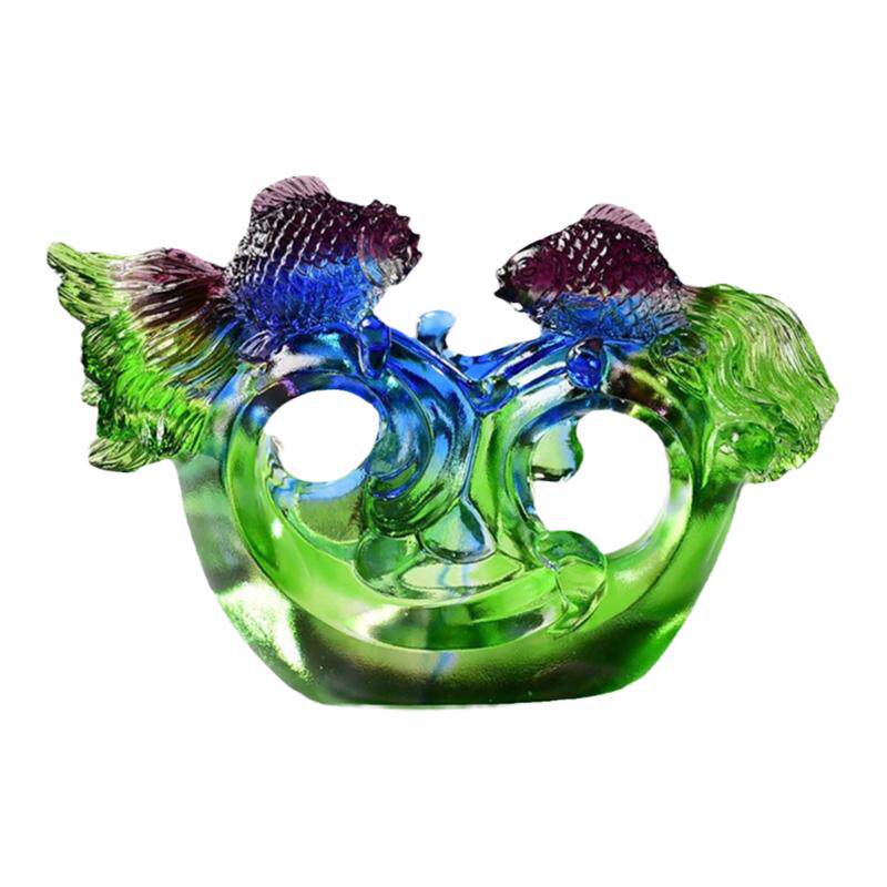 琉璃桌面摆件现代简约鱼装饰品