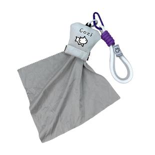 Gozi＆DUSTGO联名款收纳式多功能清洁布手机擦屏布相机镜头布随身携带不污染 AirTag袋手机挂绳手腕带垫片