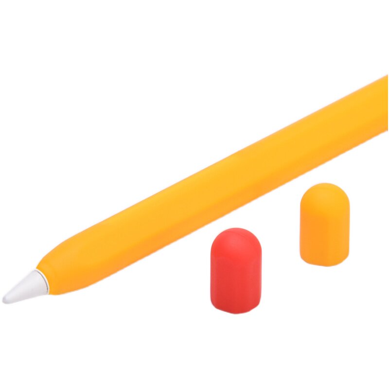 适用苹apple pencil一代二代笔套苹果防丢防滑汗硅胶保护笔握套器
