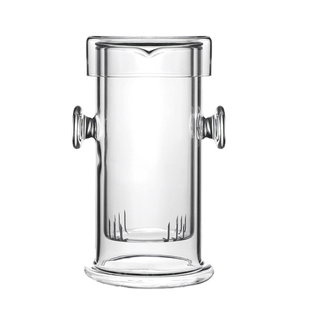 加厚大号双耳杯红茶杯玻璃金骏眉功夫茶具花茶杯具耐热玻璃青花瓷